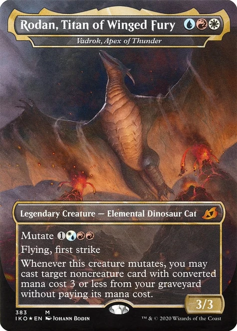 Vadrok, Apex of Thunder (Rodan, Titan of Winged Fury) (Godzilla Series)\nIkoria: Lair of Behemoths - Variants\nSingle\nMagic The Gathering