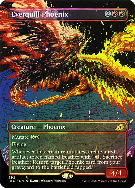Everquill Phoenix (Showcase)\nIkoria: Lair of Behemoths - Variants\nSingle\nMagic The Gathering