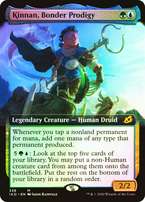Kinnan, Bonder Prodigy (Extended Art)\nIkoria: Lair of Behemoths - Variants\nSingle\nMagic The Gathering