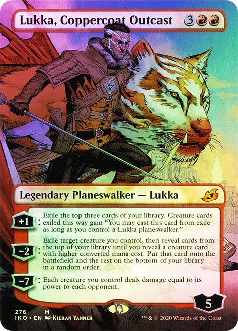 Lukka, Coppercoat Outcast (Borderless)\nIkoria: Lair of Behemoths - Variants\nSingle\nMagic The Gathering