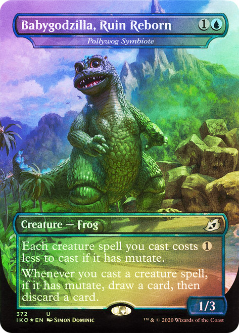 Pollywog Symbiote (Babygodzilla, Ruin Reborn) (Godzilla Series)\nIkoria: Lair of Behemoths - Variants\nSingle\nMagic The Gathering