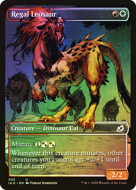 Regal Leosaur (Showcase)\nIkoria: Lair of Behemoths - Variants\nSingle\nMagic The Gathering