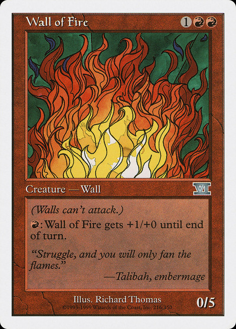 Wall of Fire\n6th Edition\nSingle\nMagic The Gathering