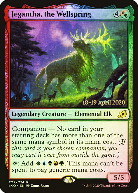 Jegantha, the Wellspring (Prerelease) (Ikoria: Lair of Behemoths)\nPromo: Date Stamped\nSingle\nMagic The Gathering