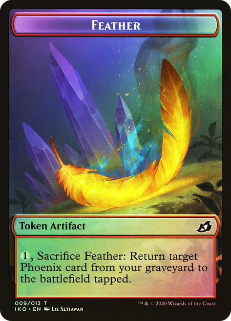 {Feather Token} // {Human Soldier Token} (#05)\nIkoria: Lair of Behemoths\nSingle\nMagic The Gathering