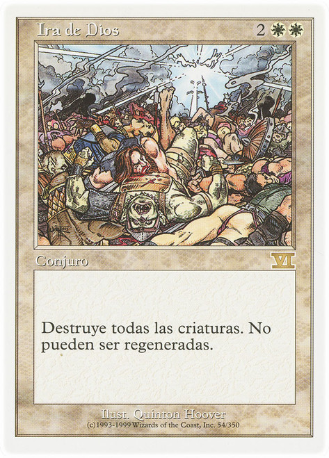 Wrath of God\n6th Edition - Spanish\nSingle\nMagic The Gathering