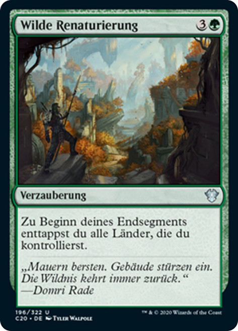 Wilderness Reclamation [SGL-MTG-C20-196-DEN]