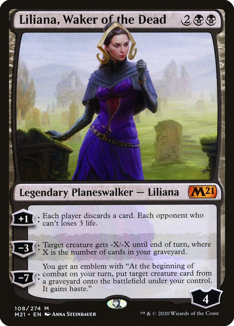 Liliana, Waker of the Dead\nCore Set 2021\nSingle\nMagic The Gathering