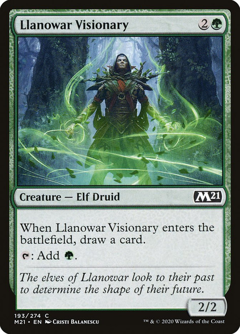 Llanowar Visionary\nCore Set 2021\nSingle\nMagic The Gathering