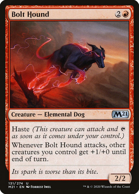 Bolt Hound\nCore Set 2021\nSingle\nMagic The Gathering