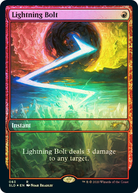 Lightning Bolt (Secret Lair) (#083) (Full Art)\nPromo: General\nSingle\nMagic The Gathering