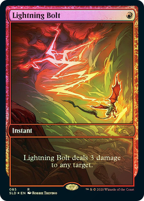 Lightning Bolt (Secret Lair) (#085) (Full Art)\nPromo: General\nSingle\nMagic The Gathering