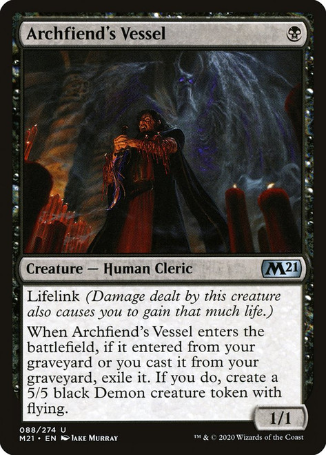 Archfiend's Vessel\nCore Set 2021\nSingle\nMagic The Gathering