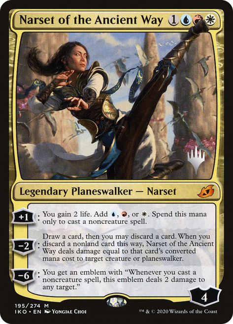 Narset of the Ancient Way (Promo Pack) (Ikoria: Lair of Behemoths)\nPromo: Planeswalker Stamped\nSingle\nMagic The Gathering