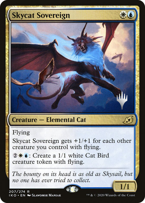 Skycat Sovereign (Promo Pack) (Ikoria: Lair of Behemoths)\nPromo: Planeswalker Stamped\nSingle\nMagic The Gathering