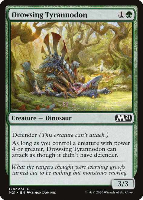 Drowsing Tyrannodon\nCore Set 2021\nSingle\nMagic The Gathering