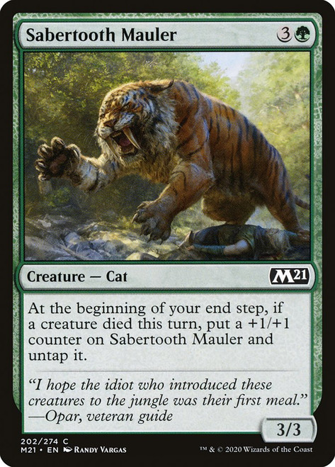 Sabertooth Mauler\nCore Set 2021\nSingle\nMagic The Gathering