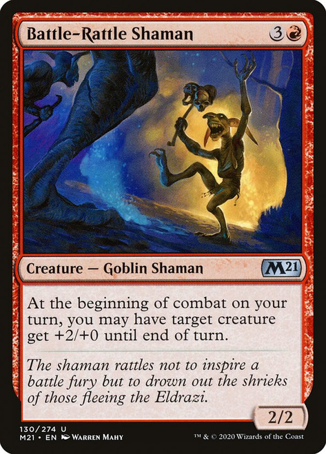 Battle-Rattle Shaman\nCore Set 2021\nSingle\nMagic The Gathering