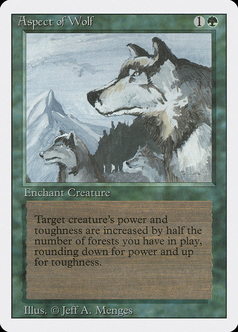 Aspect of Wolf\n3rd Edition/Revised\nSingle\nMagic The Gathering