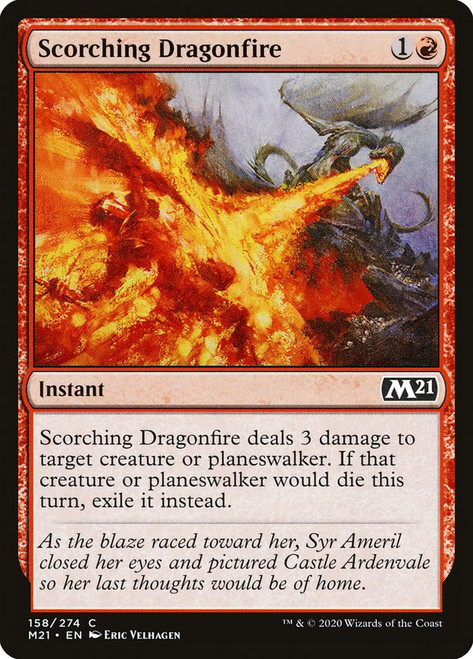 Scorching Dragonfire\nCore Set 2021\nSingle\nMagic The Gathering