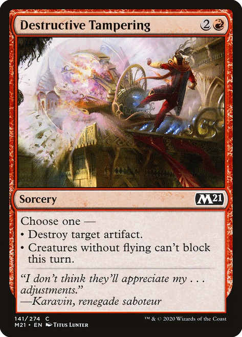 Destructive Tampering\nCore Set 2021\nSingle\nMagic The Gathering