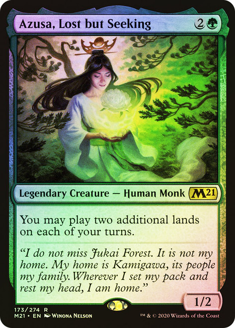 Azusa, Lost but Seeking\nCore Set 2021\nSingle\nMagic The Gathering