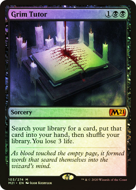 Grim Tutor\nCore Set 2021\nSingle\nMagic The Gathering