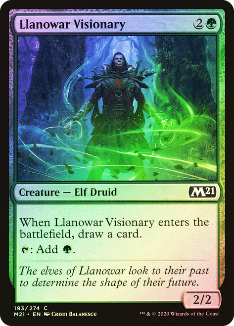 Llanowar Visionary\nCore Set 2021\nSingle\nMagic The Gathering