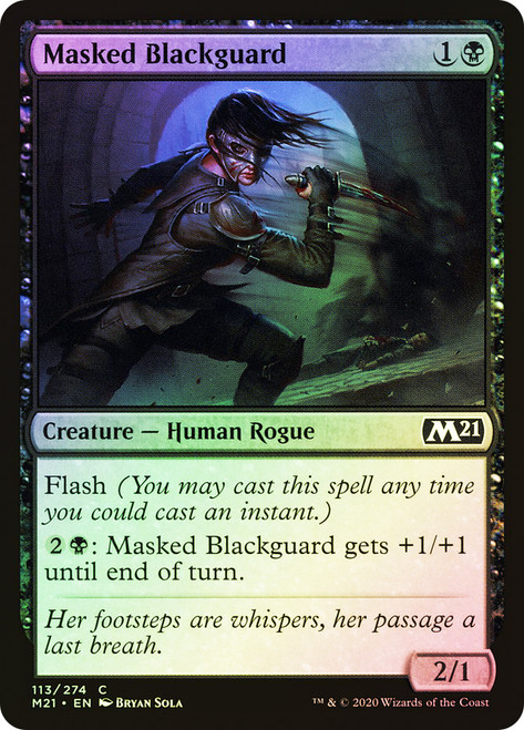 Masked Blackguard\nCore Set 2021\nSingle\nMagic The Gathering