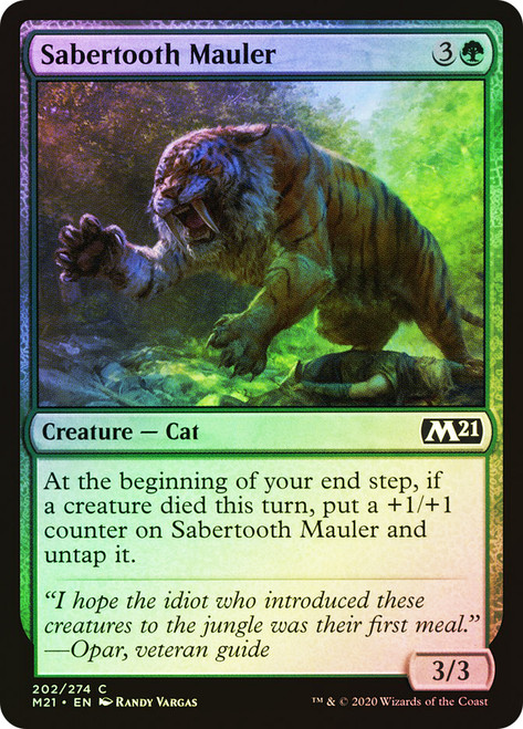 Sabertooth Mauler\nCore Set 2021\nSingle\nMagic The Gathering