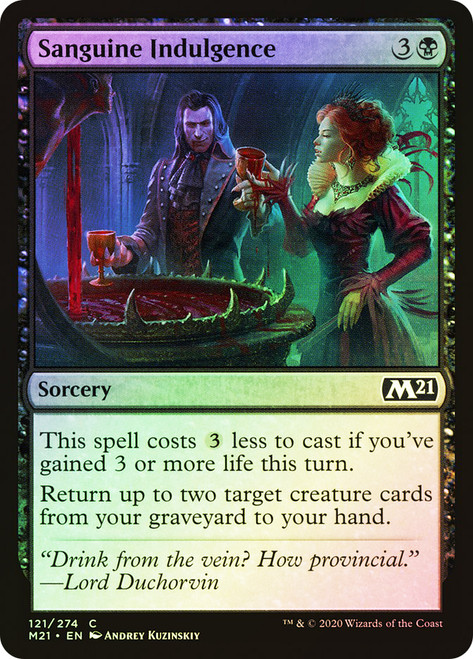 Sanguine Indulgence\nCore Set 2021\nSingle\nMagic The Gathering
