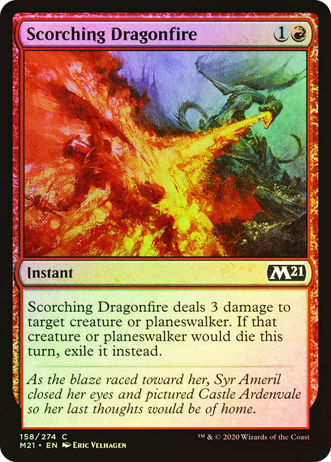 Scorching Dragonfire\nCore Set 2021\nSingle\nMagic The Gathering