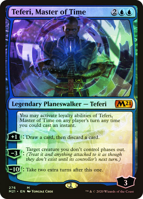 Teferi, Master of Time (#276)\nCore Set 2021\nSingle\nMagic The Gathering