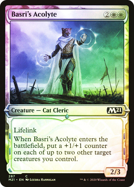 Basri's Acolyte (Showcase)\nCore Set 2021 - Variants\nSingle\nMagic The Gathering