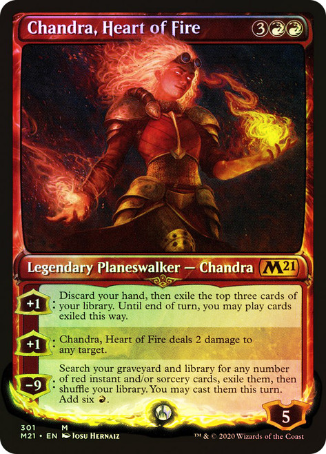 Chandra, Heart of Fire (Showcase)\nCore Set 2021 - Variants\nSingle\nMagic The Gathering
