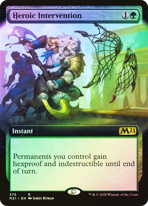 Heroic Intervention (Extended Art)\nCore Set 2021 - Variants\nSingle\nMagic The Gathering