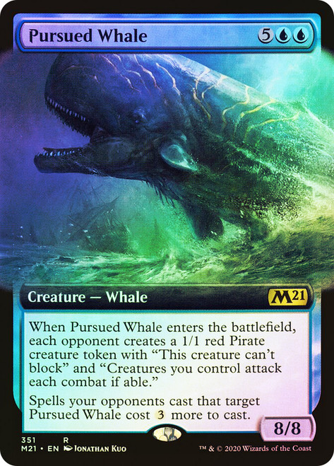 Pursued Whale (Extended Art)\nCore Set 2021 - Variants\nSingle\nMagic The Gathering