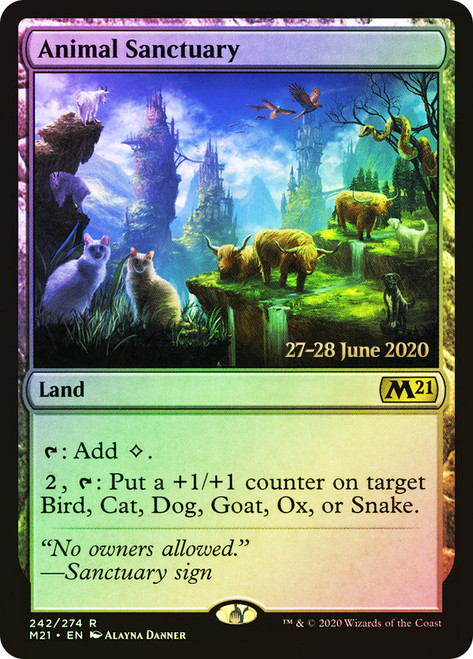 Animal Sanctuary (Prerelease) (Core Set 2021)\nPromo: Date Stamped\nSingle\nMagic The Gathering
