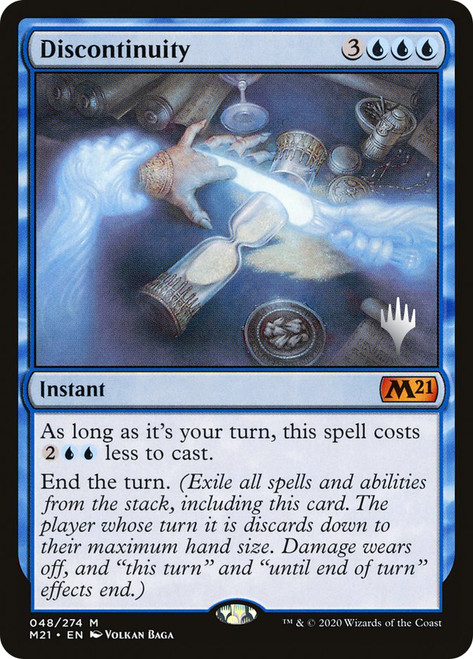 Discontinuity (Promo Pack) (Core Set 2021)\nPromo: Planeswalker Stamped\nSingle\nMagic The Gathering