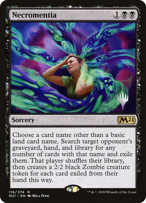 Necromentia (Promo Pack) (Core Set 2021)\nPromo: Planeswalker Stamped\nSingle\nMagic The Gathering