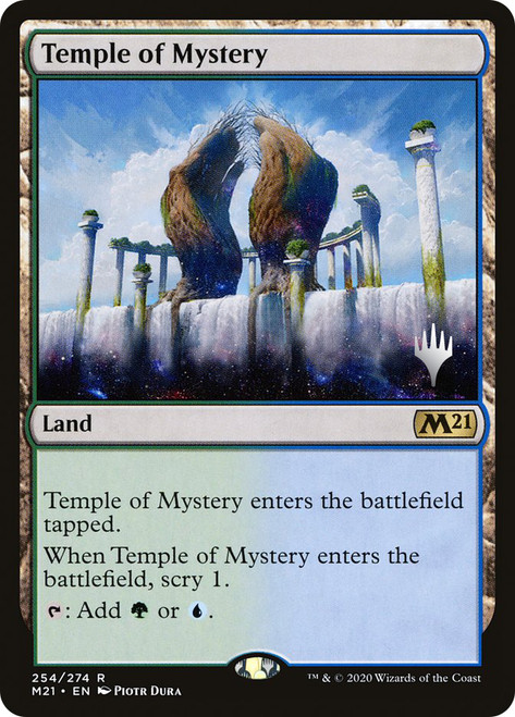 Temple of Mystery (Promo Pack) (Core Set 2021)\nPromo: Planeswalker Stamped\nSingle\nMagic The Gathering