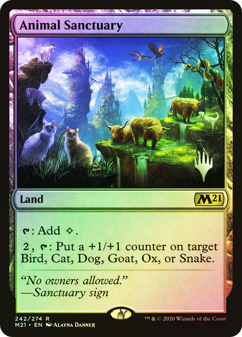 Animal Sanctuary (Promo Pack) (Core Set 2021)\nPromo: Planeswalker Stamped\nSingle\nMagic The Gathering