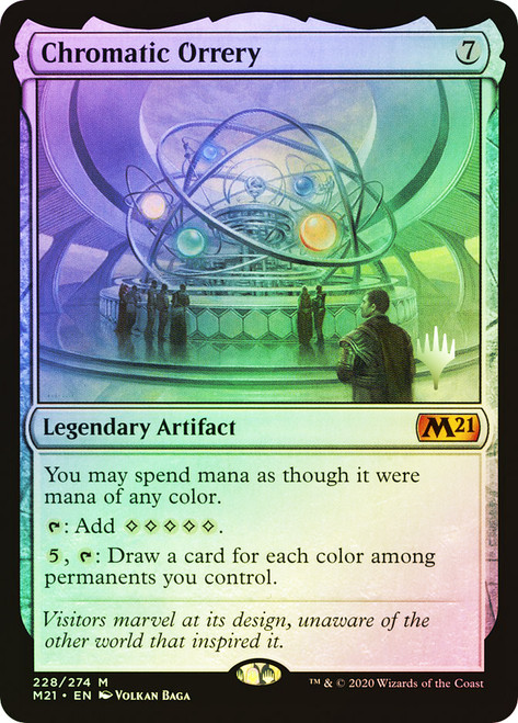 Chromatic Orrery (Promo Pack) (Core Set 2021)\nPromo: Planeswalker Stamped\nSingle\nMagic The Gathering