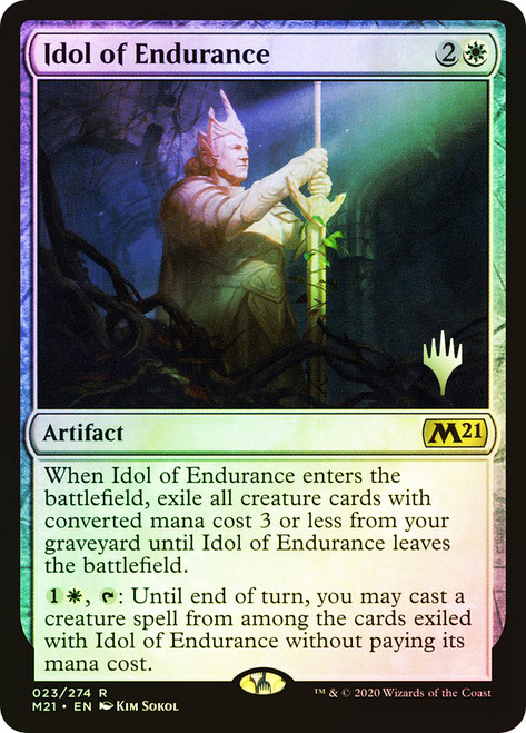 Idol of Endurance (Promo Pack) (Core Set 2021)\nPromo: Planeswalker Stamped\nSingle\nMagic The Gathering