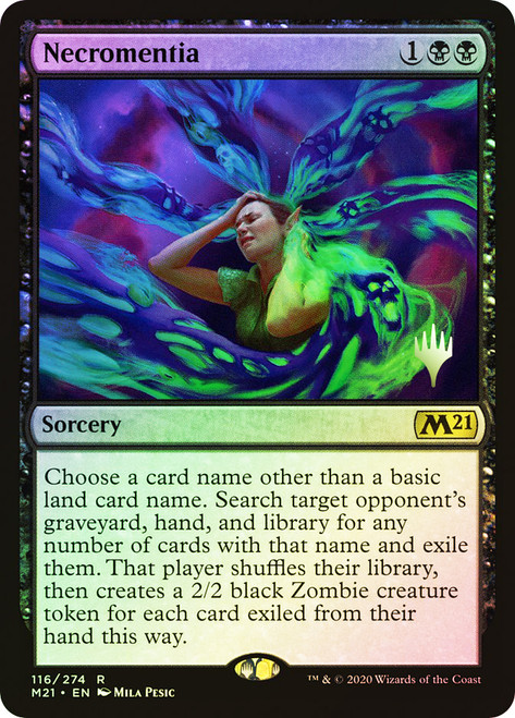 Necromentia (Promo Pack) (Core Set 2021)\nPromo: Planeswalker Stamped\nSingle\nMagic The Gathering