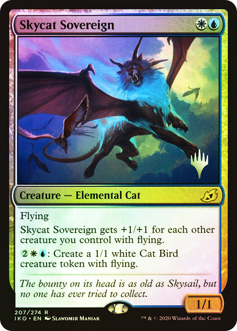 Skycat Sovereign (Promo Pack) (Ikoria: Lair of Behemoths)\nPromo: Planeswalker Stamped\nSingle\nMagic The Gathering