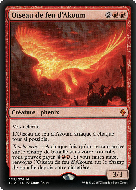 Akoum Firebird
Battle for Zendikar
Single
Magic The Gathering