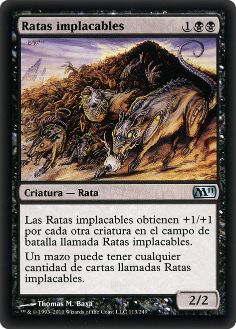 Relentless Rats
Magic 2011 Core Set
Single
Magic The Gathering