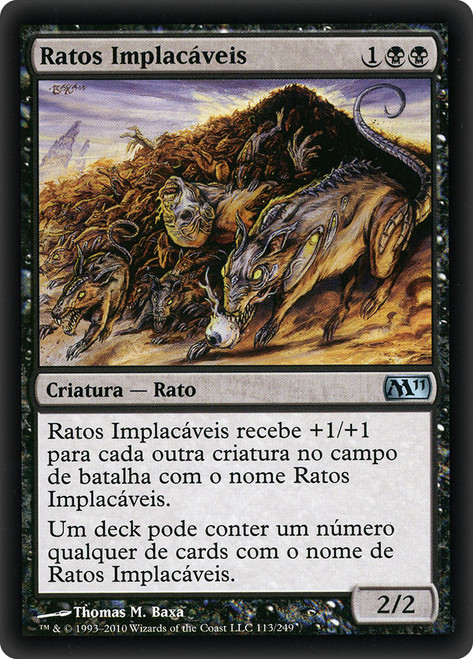 Relentless Rats
Magic 2011 Core Set
Single
Magic The Gathering