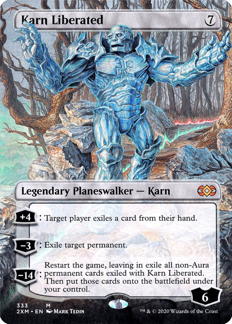 Karn Liberated (Borderless)\nDouble Masters - Variants\nSingle\nMagic The Gathering